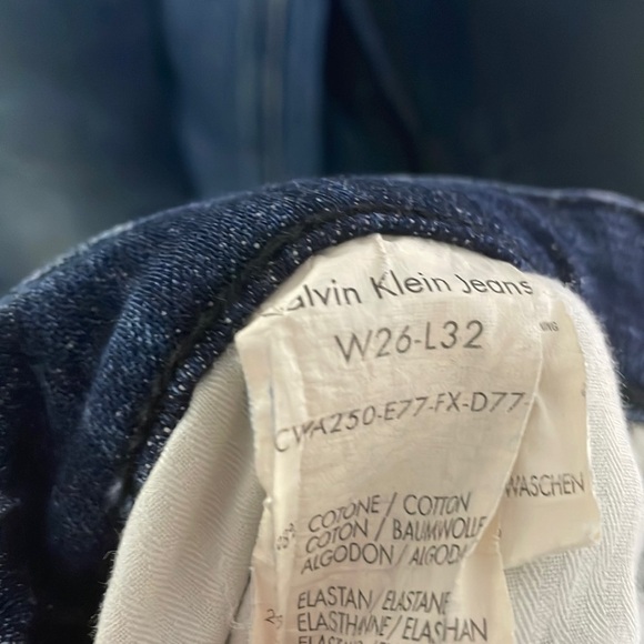 𝅺[26/32] Vintage Calvin Klein Bootcut Dark Wash Low-Rise Denim Jean Women’s - Picture 14 of 14